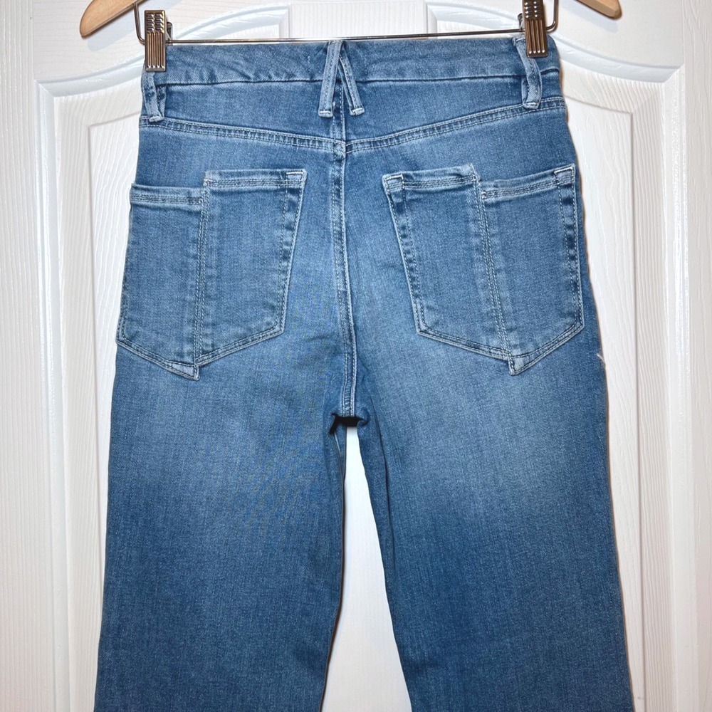Good American Good Legs Flare Jeans Blue Denim Size 4/27 High Rise Bootcut - Picture 6 of 11